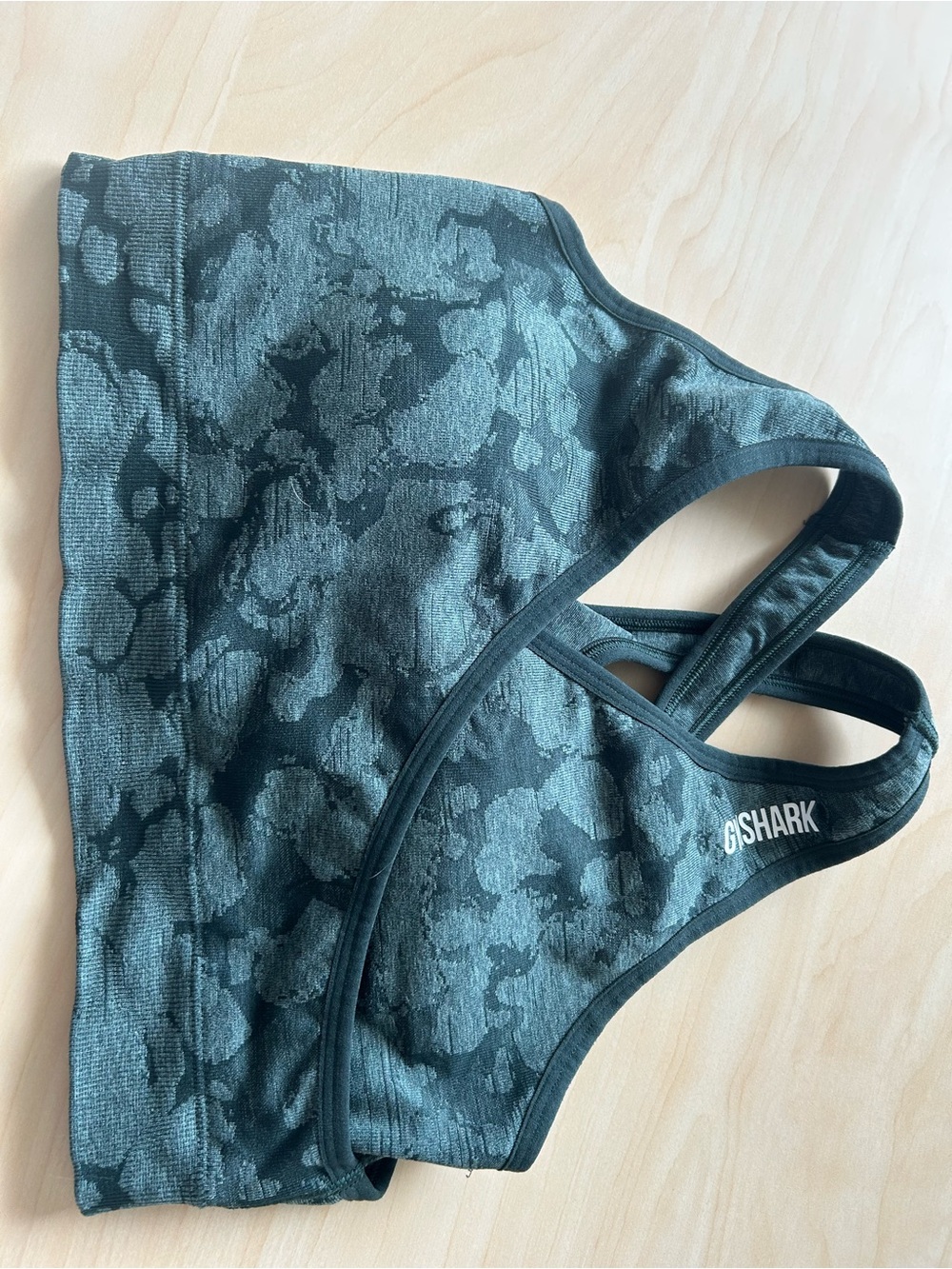 Gymshark Green Camo Seamless Sports Bra